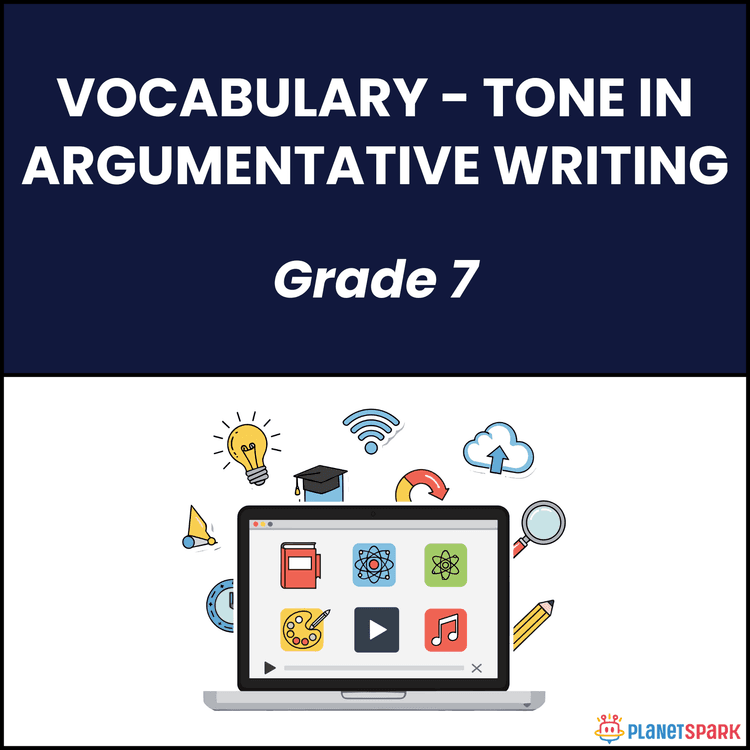 Class 7 English Worksheet on Argumentative Tone