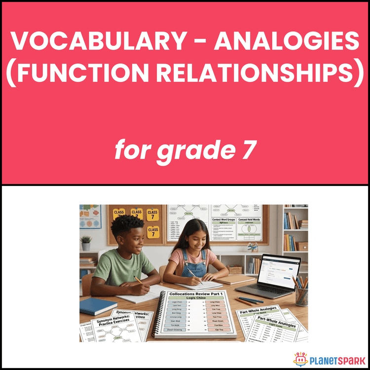Class 7 English Worksheet on Function Analogies