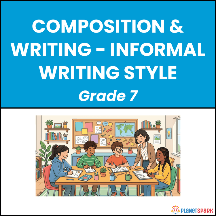 Class 7 English Worksheet on Informal Writing Style