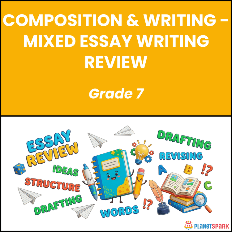 Class 7 English Worksheet on Mixed Essay Writing