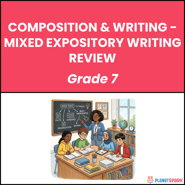 Class 7 English Worksheet on Mixed Expository Review