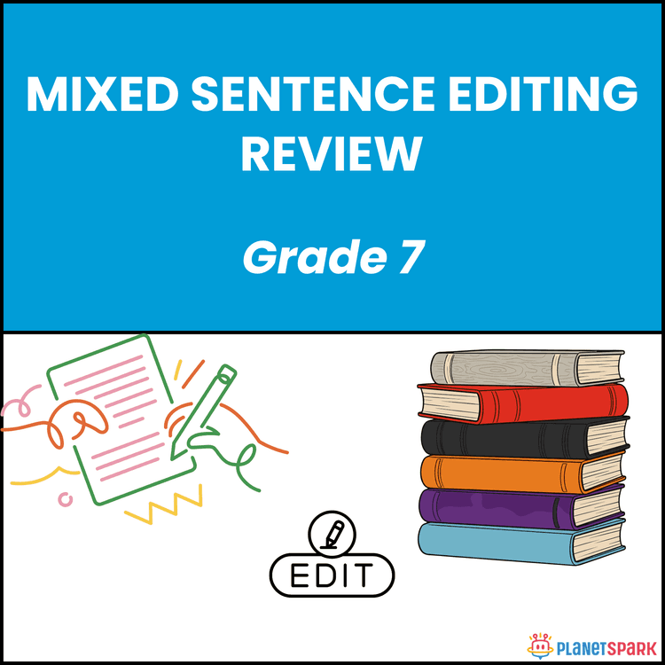 Class 7 English Worksheet on Mixed Sentence Editing
