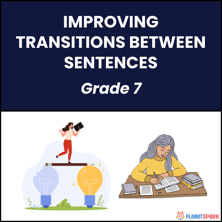 Class 7 English Worksheet on Sentence Transitions