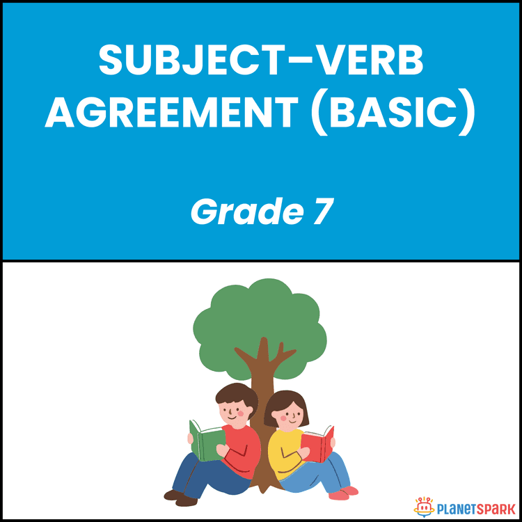 Class 7 English Worksheet on Subject Verb Agreement