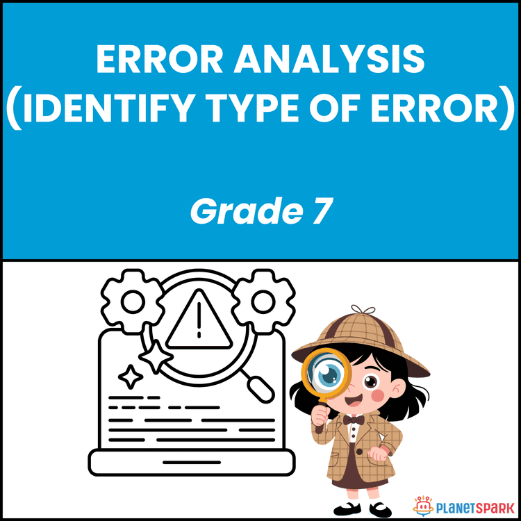 Class 7 Error Analysis Worksheet on Types of Errors