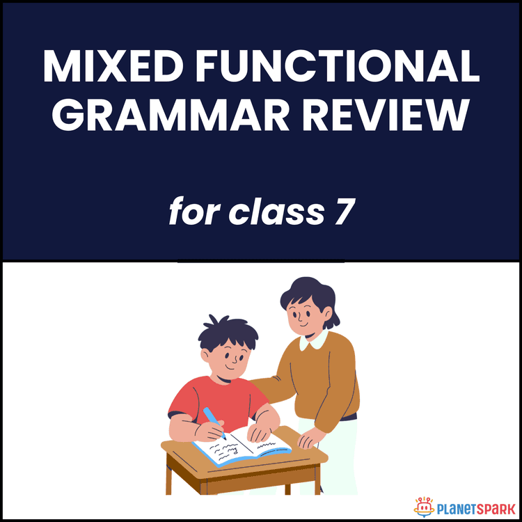 Class 7 Grammar Review Worksheet for Functional Use