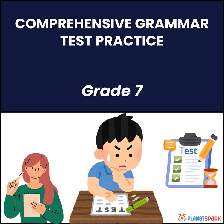 Class 7 Grammar Test Practice Worksheet