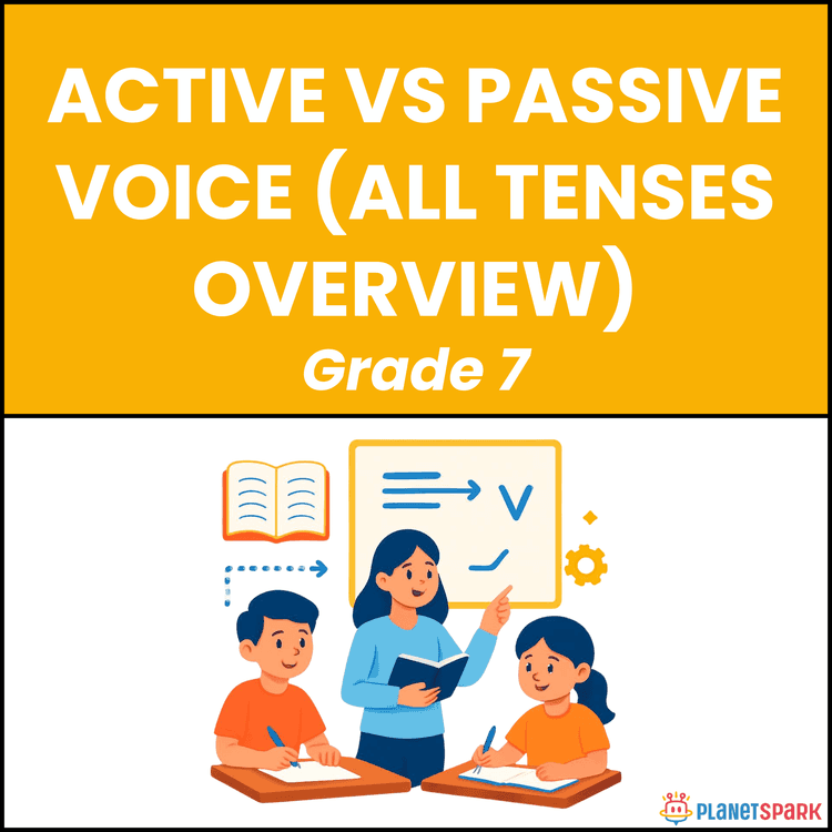 Class 7 Grammar Worksheet on Active and Passive Voice