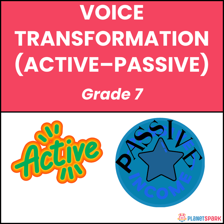 Class 7 Grammar Worksheet on Active to Passive Voice Transformation