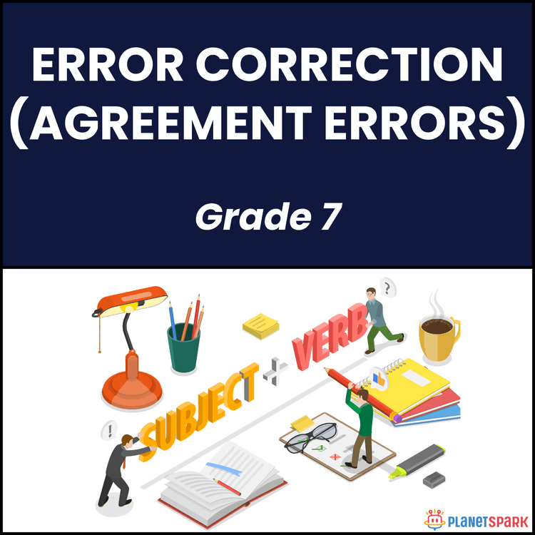 Class 7 Grammar Worksheet on Agreement Error Correction
