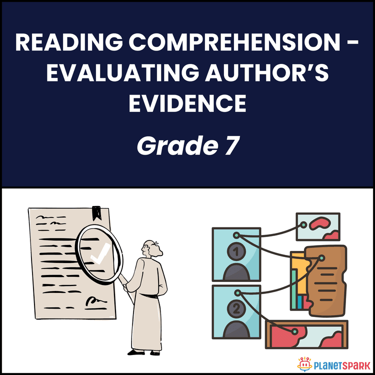 Class 7 Grammar Worksheet on Author’s Evidence
