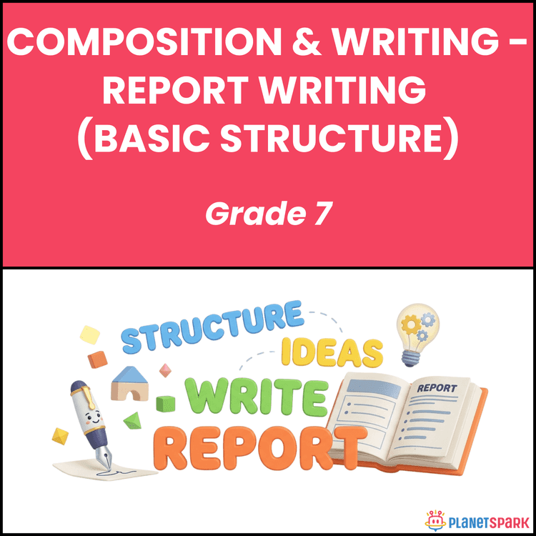 Class 7 Grammar Worksheet on Basic Report Writing