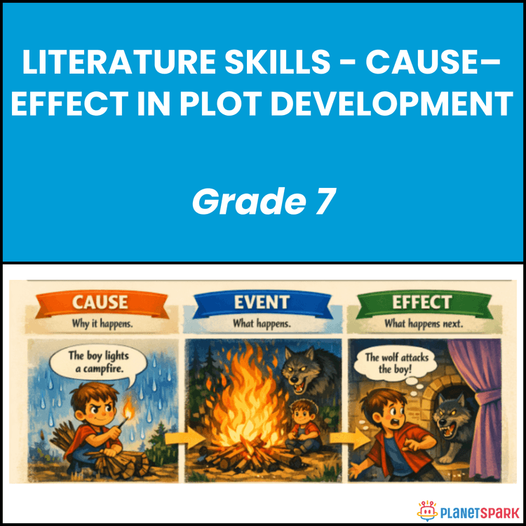 Class 7 Grammar Worksheet on Cause & Effect in Plot