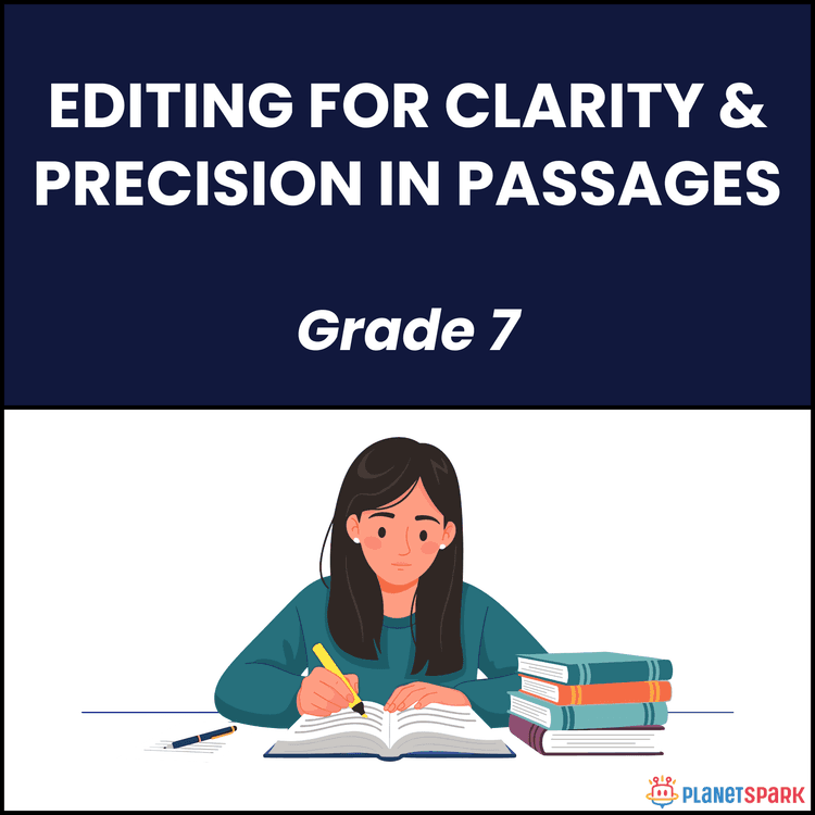 Class 7 Grammar Worksheet on Clarity in Editing