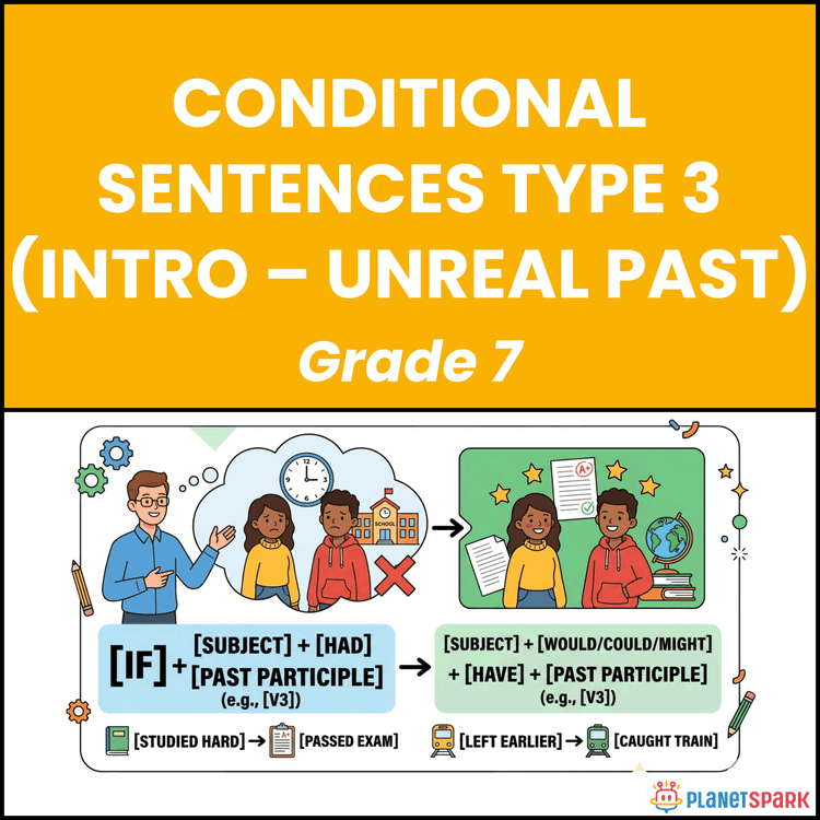 Class 7 Grammar Worksheet on Conditional Sentences Type 3