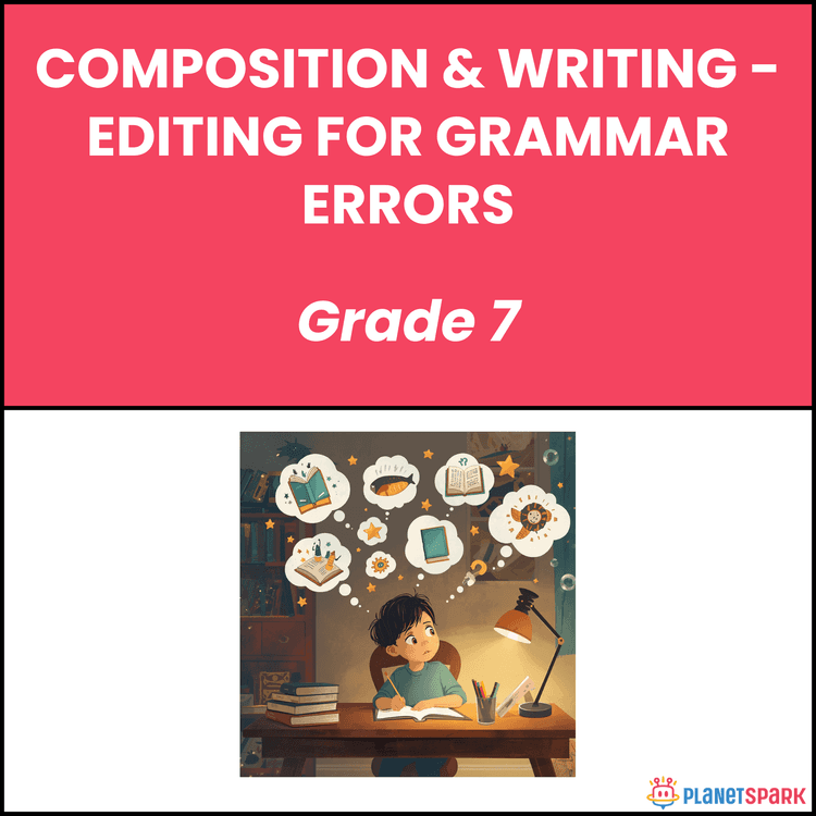 Class 7 Grammar Worksheet on Editing Grammar Errors