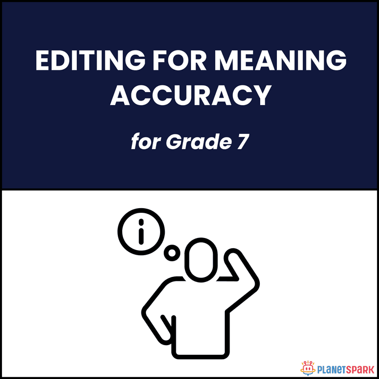 Class 7 Grammar Worksheet on Editing for Accuracy