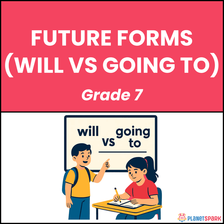 Class 7 Grammar Worksheet on Future Forms (Will vs Going To)