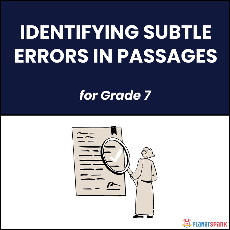Class 7 Grammar Worksheet on Identifying Errors