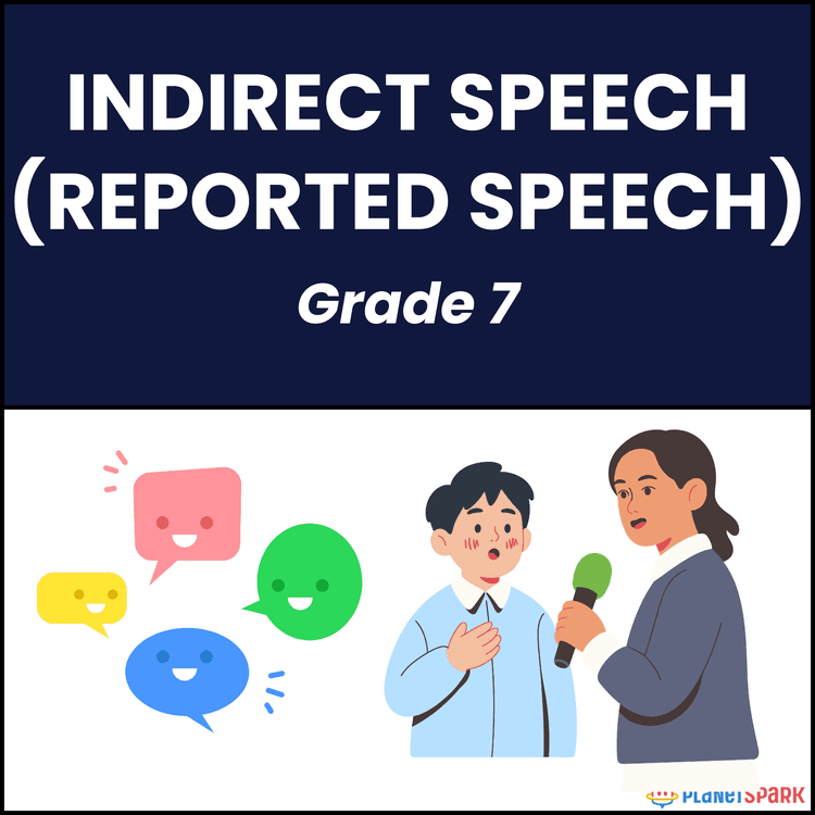 Class 7 Grammar Worksheet on Indirect Speech