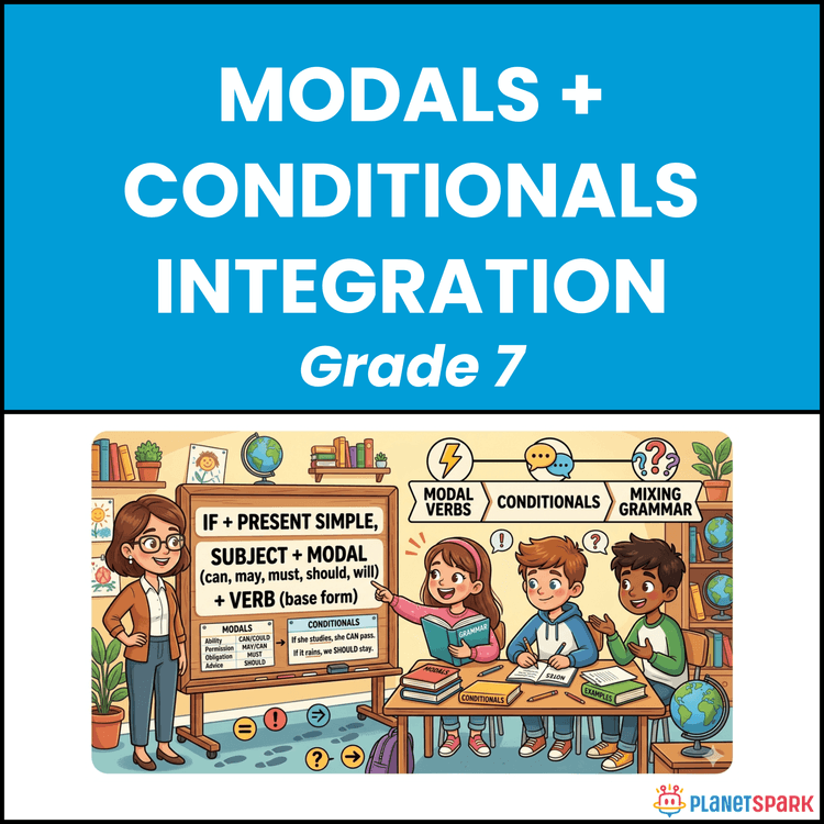 Class 7 Grammar Worksheet on Modals with Conditionals