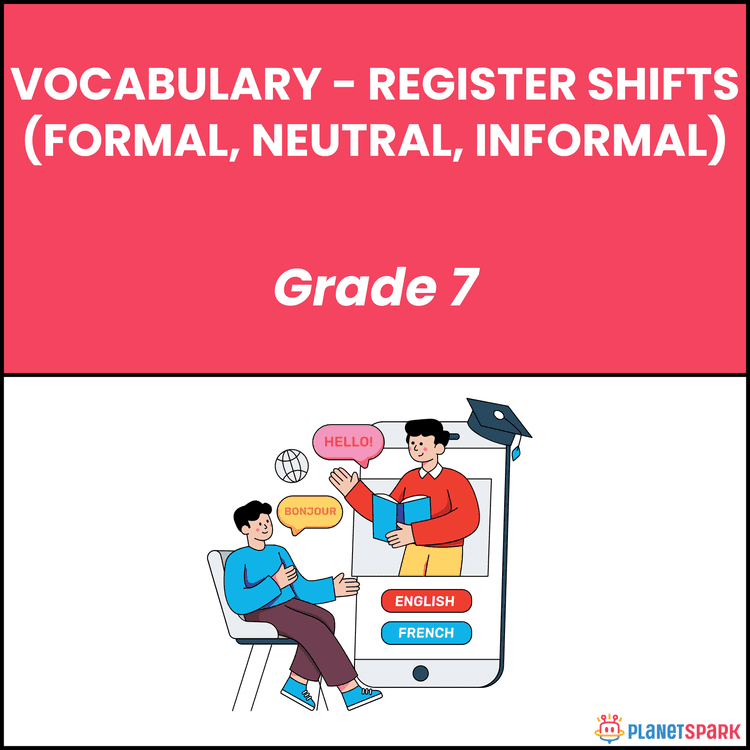 Class 7 Grammar Worksheet on Register Shifts