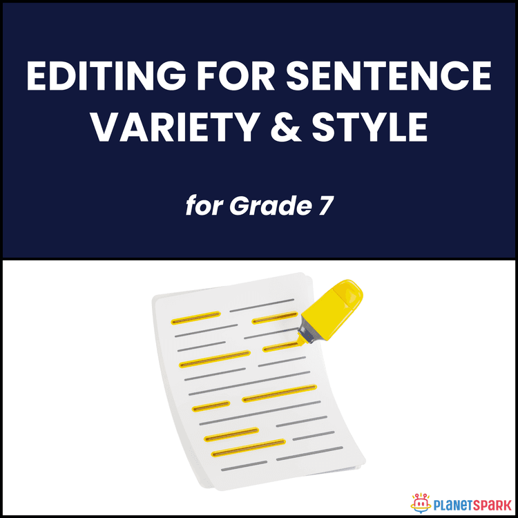 Class 7 Grammar Worksheet on Sentence Variety