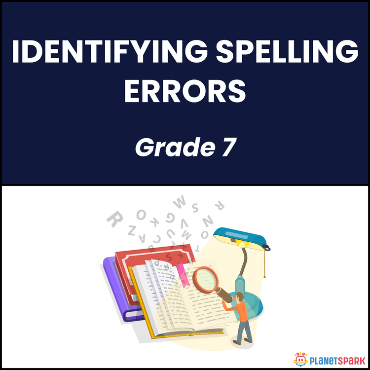 Class 7 Grammar Worksheet on Spelling Errors