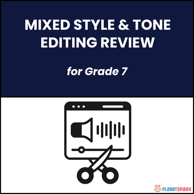 Class 7 Grammar Worksheet on Style & Tone Editing