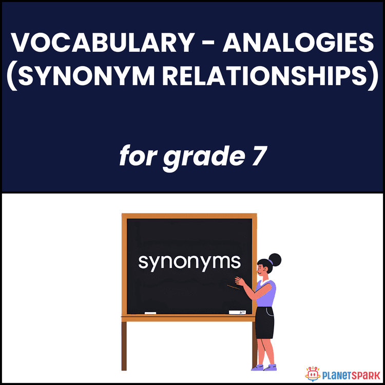 Class 7 Grammar Worksheet on Synonym Analogies