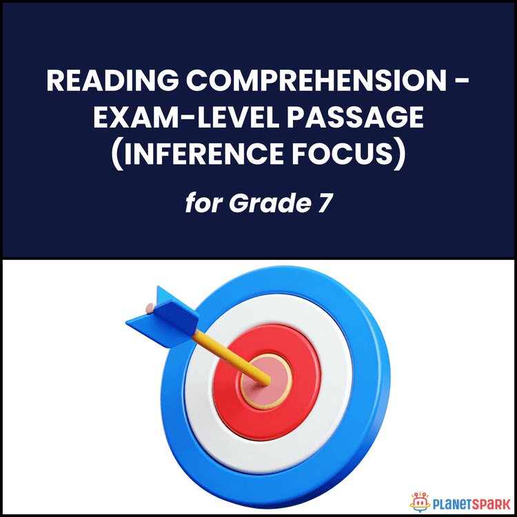 Class 7 Reading Comprehension Worksheet on Inference