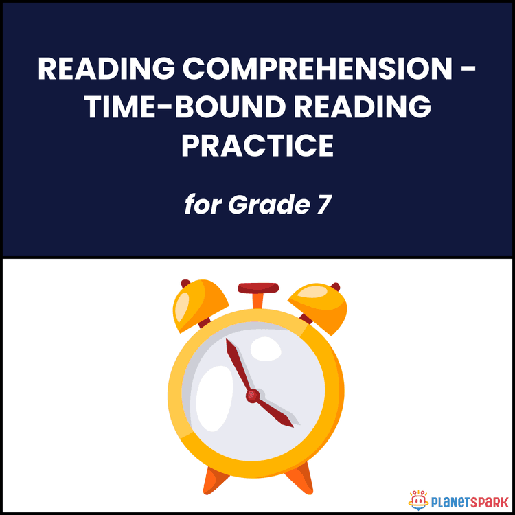 Class 7 Reading Comprehension Worksheet on Time