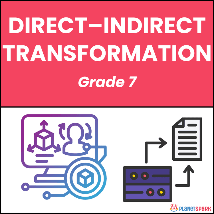 Class 7 Worksheet on Direct-Indirect Transformation