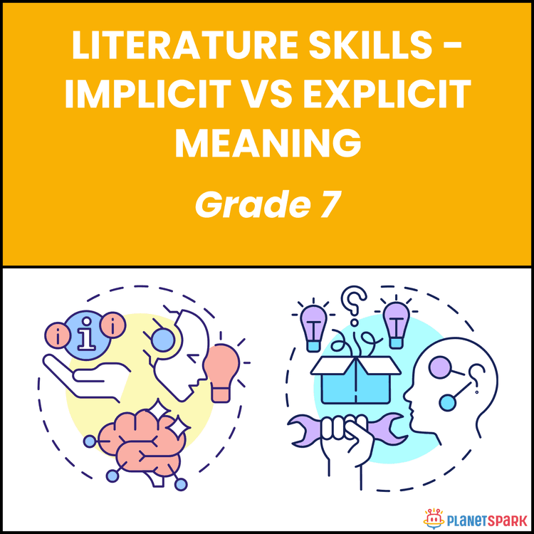Class 7 Worksheet on Implicit vs Explicit Meaning