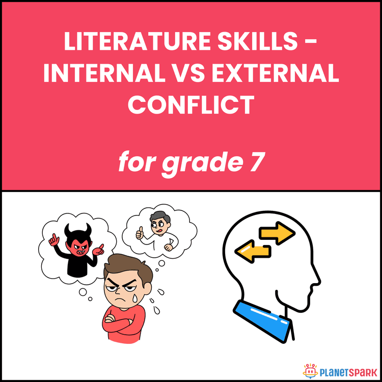 Class 7 Worksheet on Internal vs External Conflict
