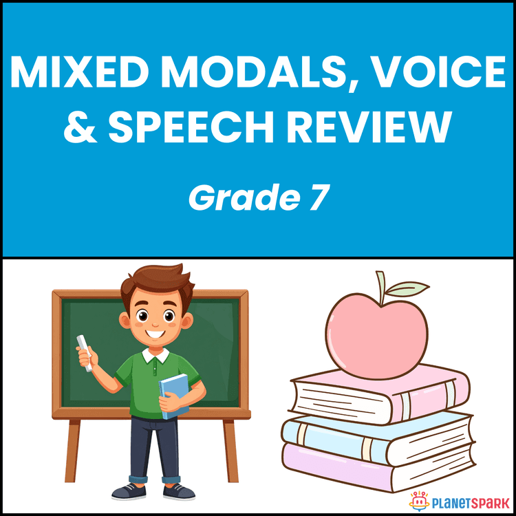 Class 7 Worksheet on Mixed Modals, Voice & Speech