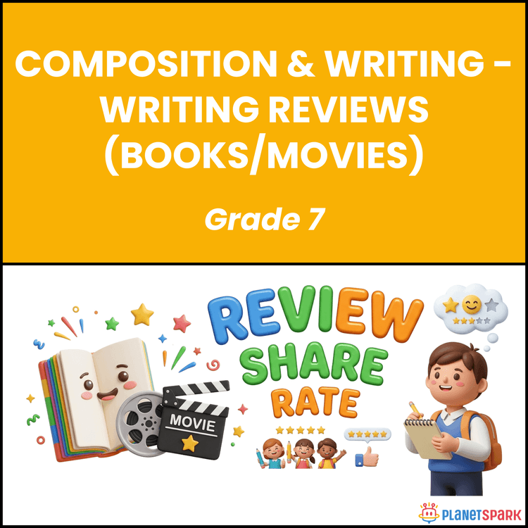 Class 7 Worksheet on Writing Book Movie Reviews