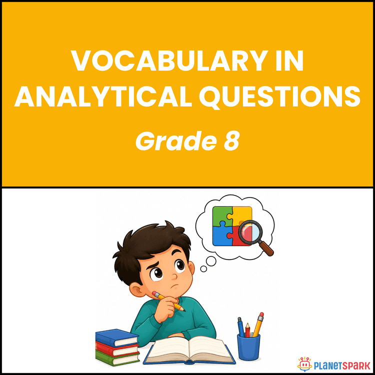 Class 8 English Worksheet on Analytical Vocabulary