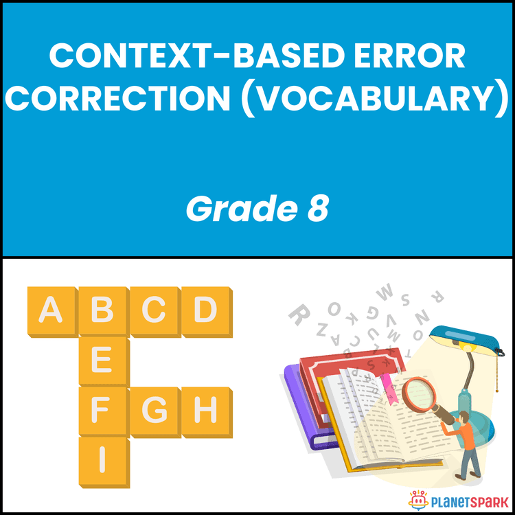 Class 8 English Worksheet on Vocabulary Correction