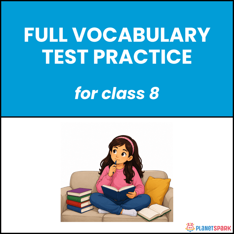 Class 8 Full Vocabulary Test Practice Worksheet