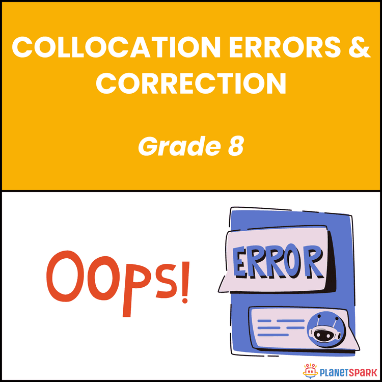 Class 8 Grammar Worksheet on Collocation Errors