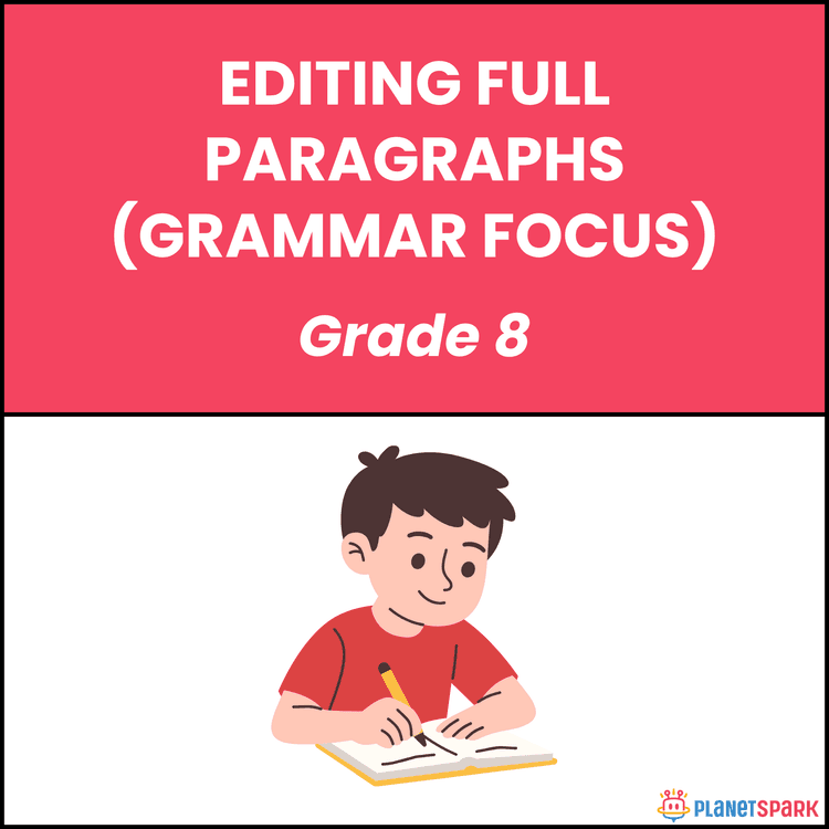 Class 8 Grammar Worksheet on Grammar Editing