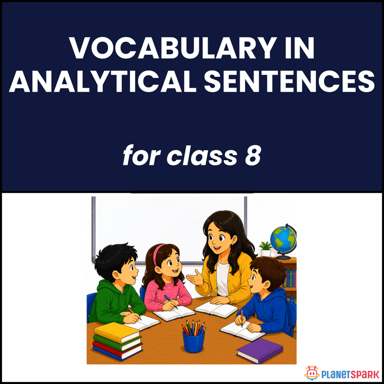 Class 8 Vocabulary Worksheet for Analytical Sentences
