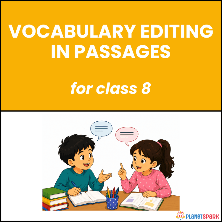 Class 8 Worksheet on Vocabulary Editing in Texts