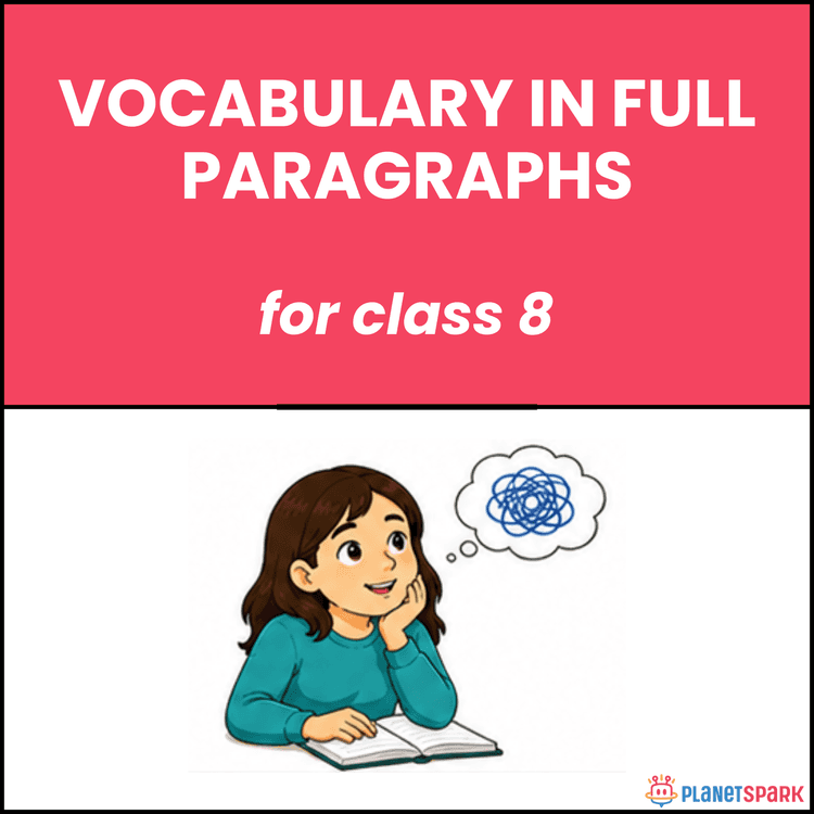 Class 8 Worksheet on Vocabulary in Full Paragraphs