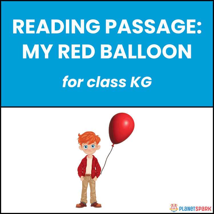 Class KG Reading Comprehension on My Red Balloon