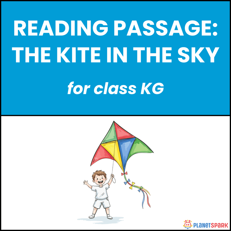 Class KG Reading Comprehension on The Kite in the Sky
