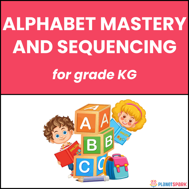Class KG Worksheet on Alphabet Mastery and Sequencing