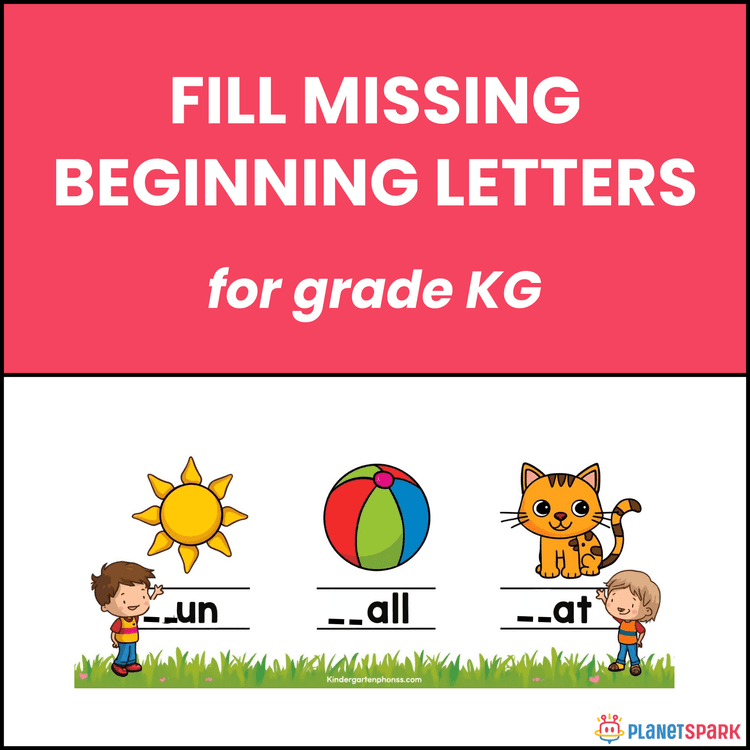 Class KG Worksheet on Beginning Letter Sounds