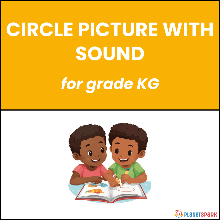 Class KG Worksheet on Circle Picture with the Sound